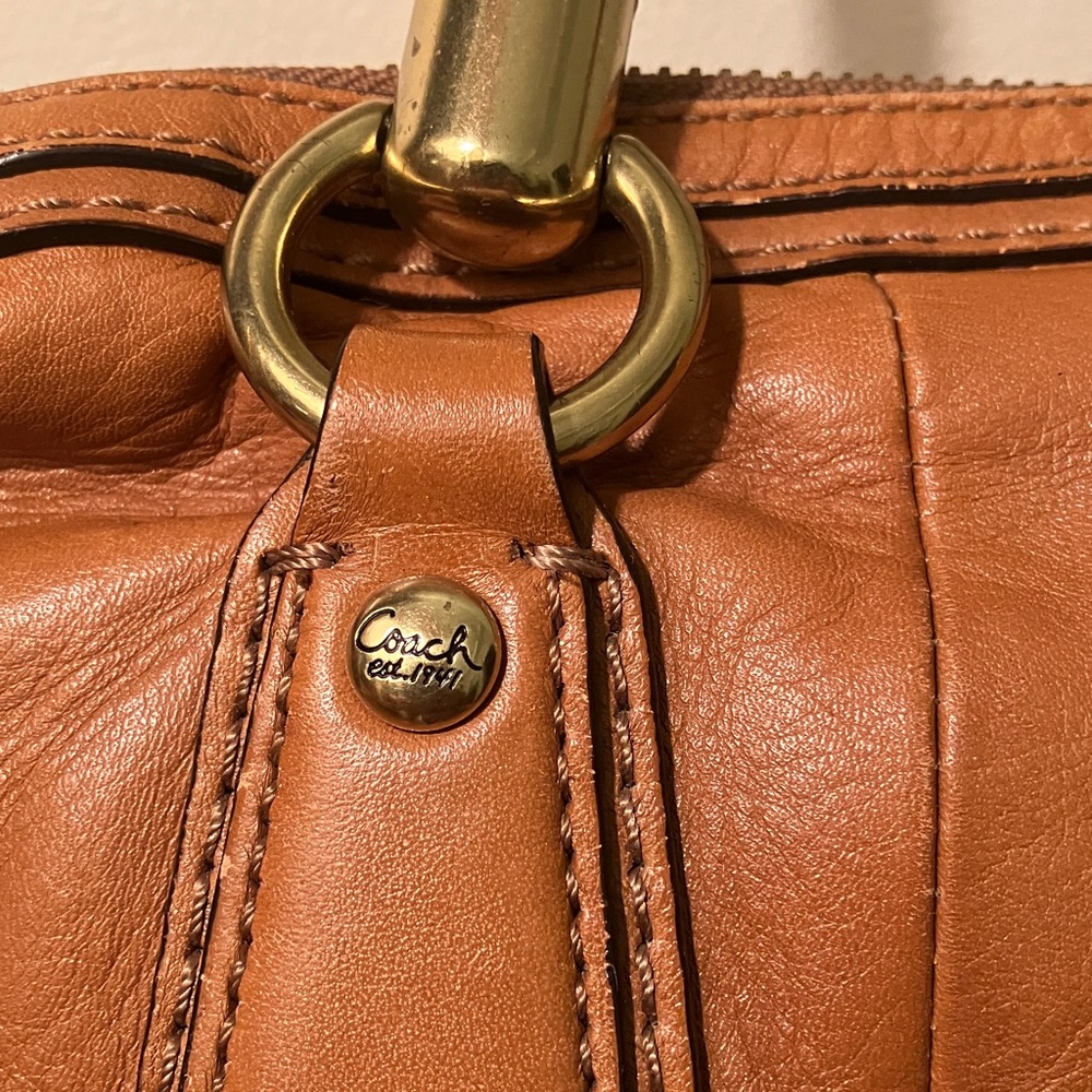 Coach Tan Leather Handbag - Picture 6 of 12